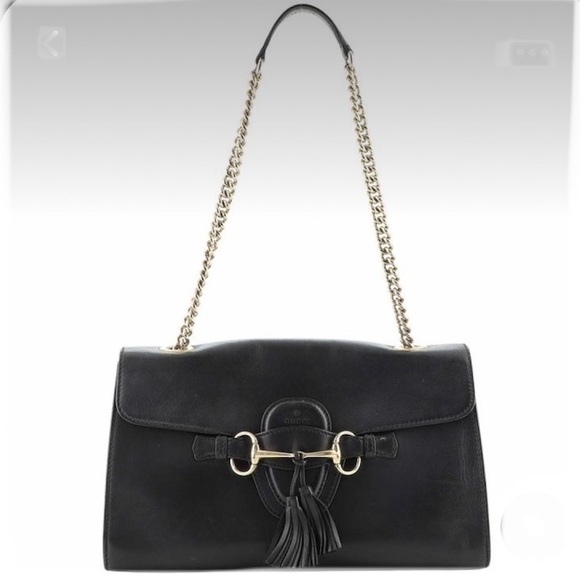 GUCCI Emily Calfskin Horsebit Tassle Chain Small Bag - Picture 3 of 17